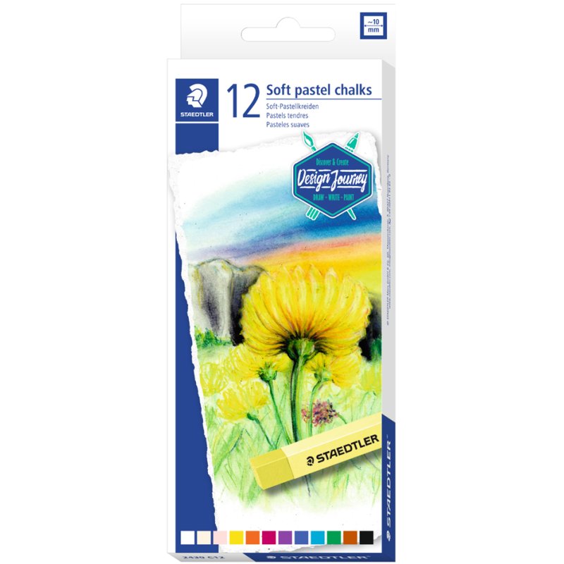 STAEDTLER pastel tendre Design Journey, estompable, 12 couleurs, 12 pièces
